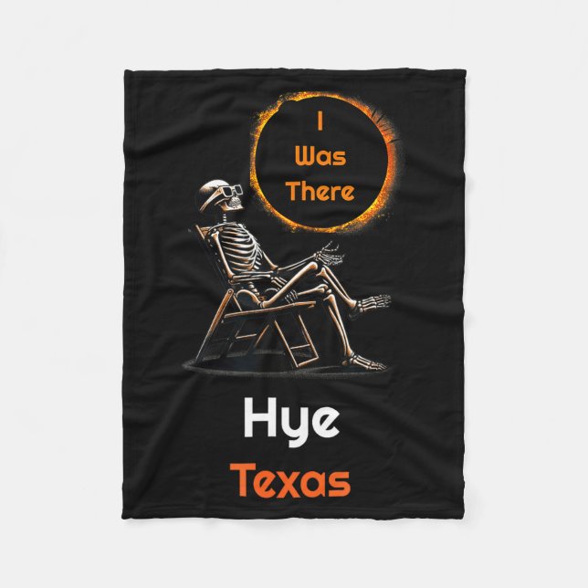 Solförmörkning Hye Texas Där Illustration Fleecefilt (Framsidan)