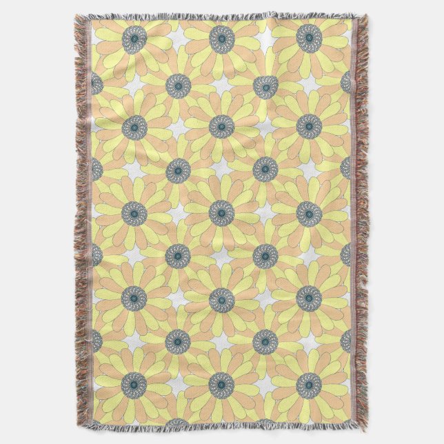 Solfritt blommönster filt (Framsidan Vertikal)