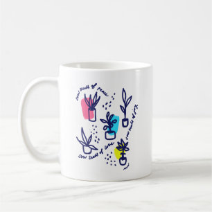 Solfrön av fred, kärlek och glädje - inspirerande kaffemugg