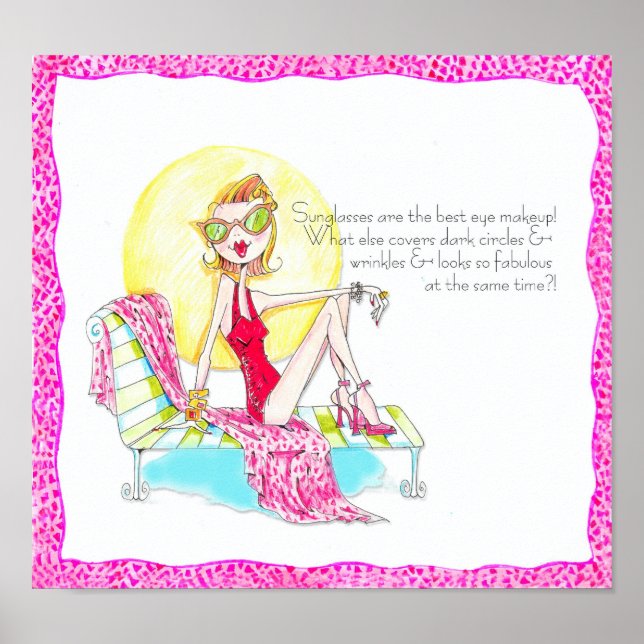Solglasögon är Fabulous Vanity print Poster (Framsidan)