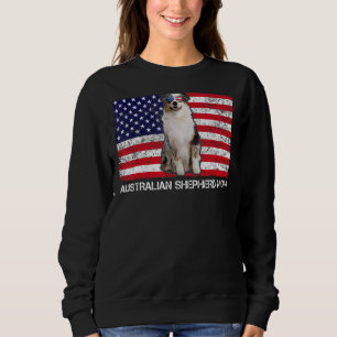 Solglasögon Australian shepherd Mamma Flagga Ameri T Shirt