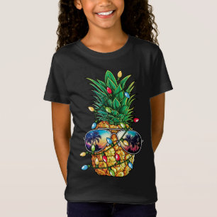 Solglasögon av ananas Julgran Ljus Julafton T Shirt