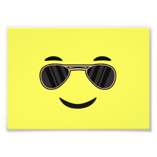 Solglasögon Emoji Fototryck