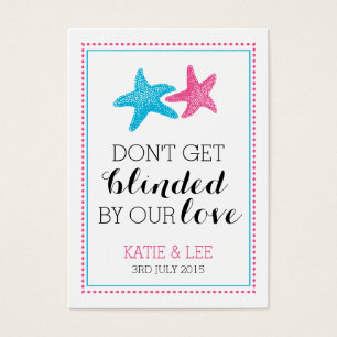 Solglasögon-favorittagg Starfish Wedding Favor Visitkort