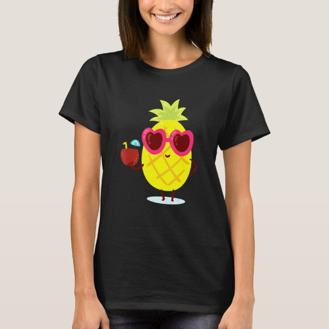 Solglasögon för ananas 2 t shirt (Framsida)