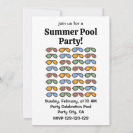 Solglasögon för färgning av sommarsolglasögon inbjudningar