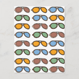 Solglasögon för färgning av sommarsolglasögon vykort