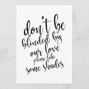 Solglasögon från bröllop gynnar prisvärda tecken inbjudningar