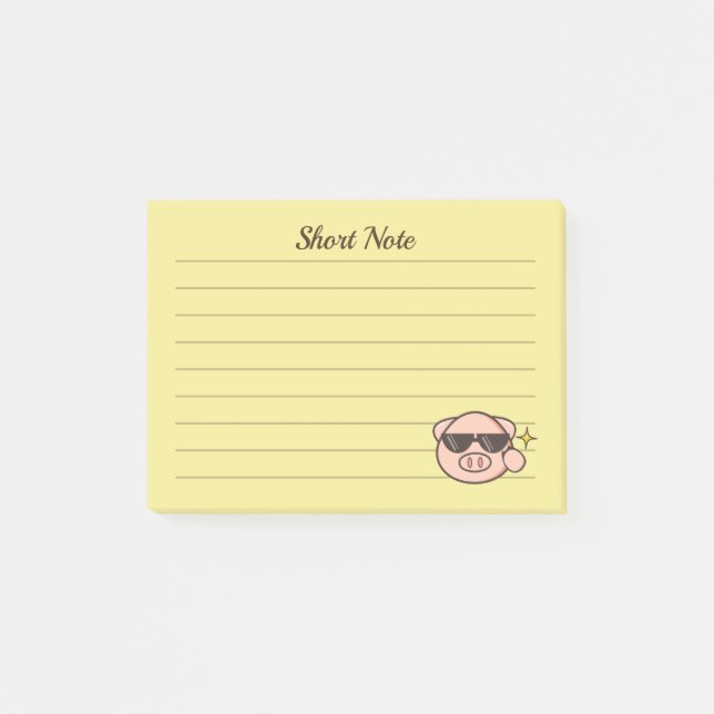 Solglasögon från gris post-it block (Framsida)