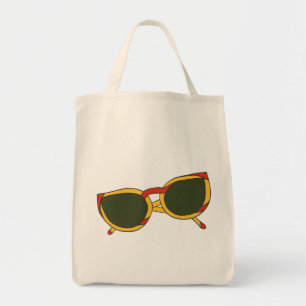 Solglasögon i gult och rött på Tote bags Tygkasse