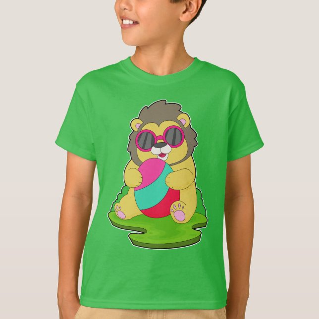 Solglasögon lejona Påsk Påskägg T Shirt (Framsida)
