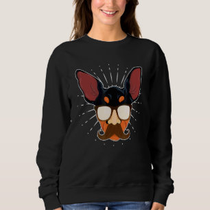 Solglasögon Moustache Min Pin Hund Min Pinscher T Shirt