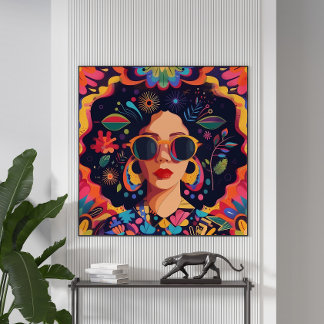 Solglasögon och solfångare poster