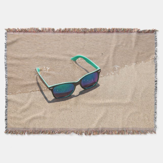 Solglasögon på strandkastfilten filt (Framsidan)