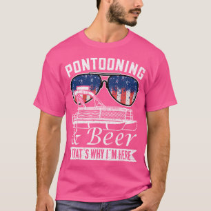 Solglasögon Pontoon Boat Kapten Boating 4th of Jul T Shirt