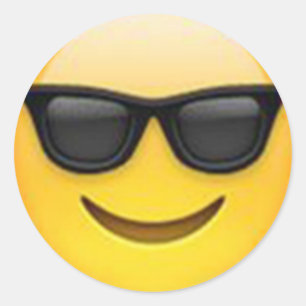 Solglasögonemojiklistermärke Runt Klistermärke