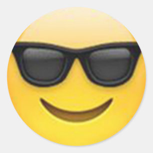 solglasögonemojiklistermärke runt klistermärke