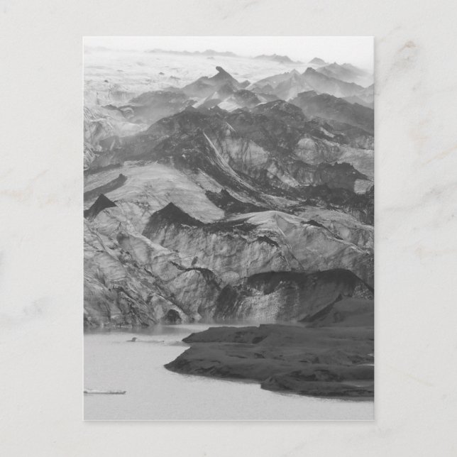 Solheimajokull glaciär Island vykort (Framsida)