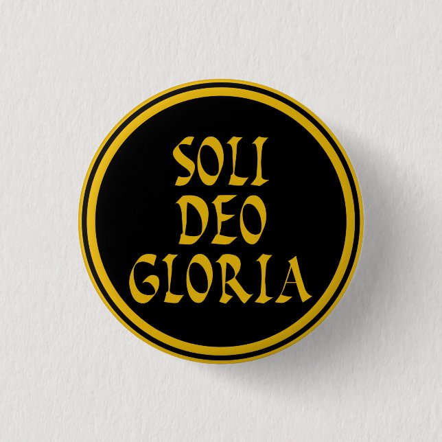 Soli Deo Gloria Button Knapp (Framsida)
