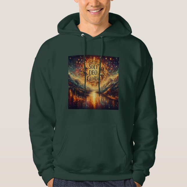 Soli Deo Gloria, Glory ska vara till Guds Ensam, C Hoodie (Framsida)