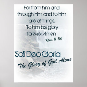 Soli Deo Gloria/ Guds Ensam Poster