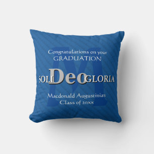 SOLI DEO GLORIA Personlig Keepsaké Studenten Kudde