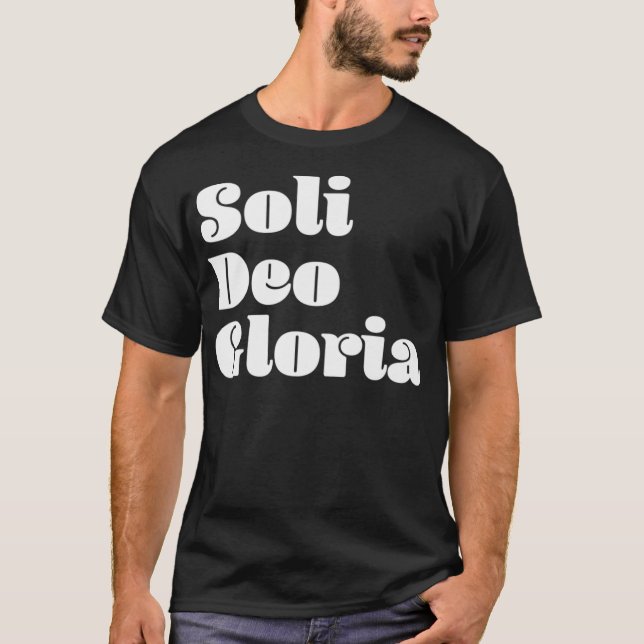 Soli Deo Gloria Premium_1 T Shirt (Framsida)