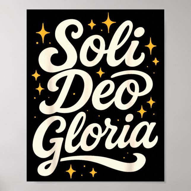 Soli Deo Gloria Reformed Christian Theology Design Poster (Framsidan)