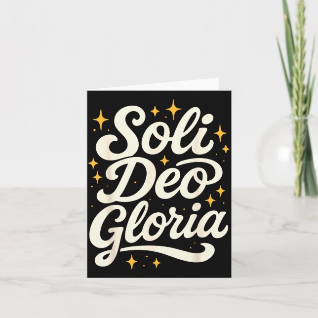 Soli Deo Gloria Reformert Kristet Teologi Design Kort (Framsida)