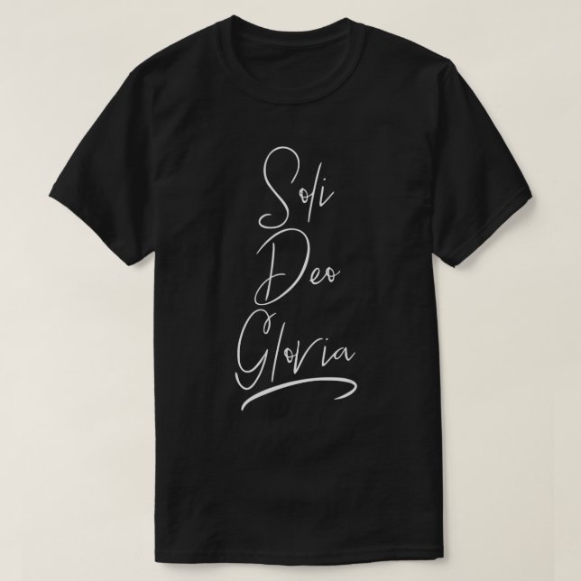 Soli Deo Gloria  T Shirt (Design framsida)