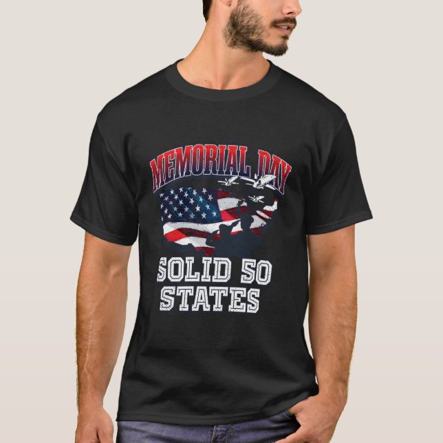 Solid 50 stater American Proud Usa hedrat patriot T Shirt (Framsida)