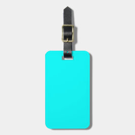 Solid Aqua Blue Bagagebricka