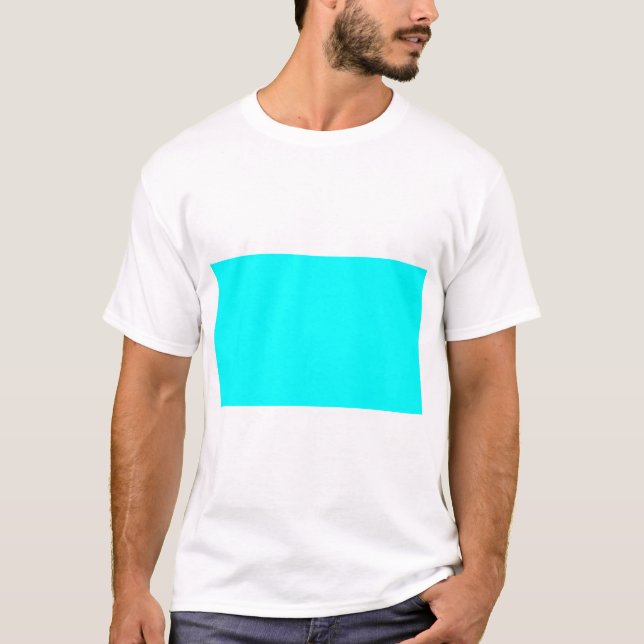 Solid Aqua Blue T Shirt (Framsida)