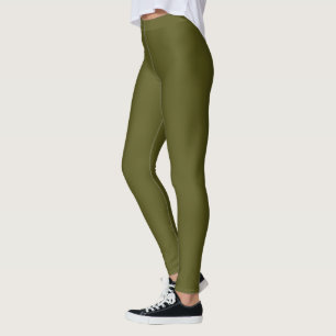 Solid Army Grönt Decor on Leggings