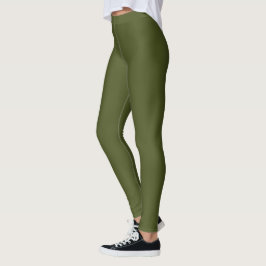 Solid Army-Grönt Leggings