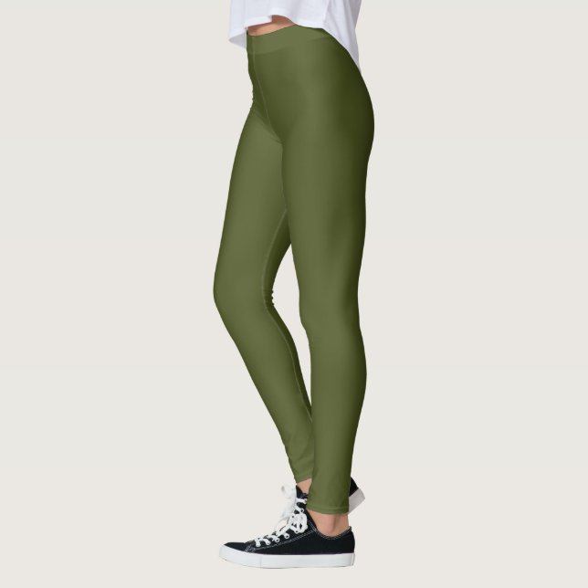 Solid Army-Grönt Leggings (Vänster)
