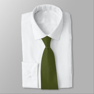 Solid Army Grönt Necktie Slips