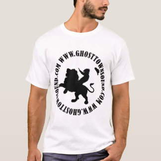 Solid B&W skjorta w/website för spökstad Tee