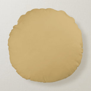 Solid Beige Rund Kudde