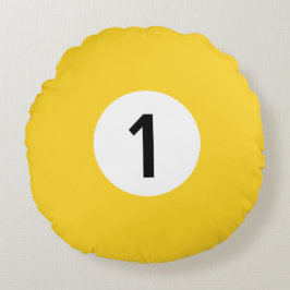 Solid Billiard Boll #1 - 100 % redigerbar Rund Kudde