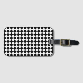 Solid Black and White Chevron Pattern Bagagebricka