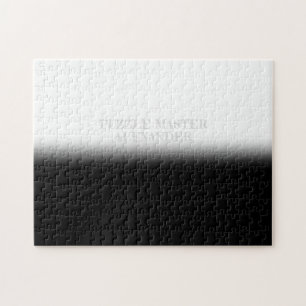 Solid Black and White Secret Message Personlig Pussel