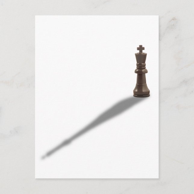 Solid Black Kung Vykort (Framsida)