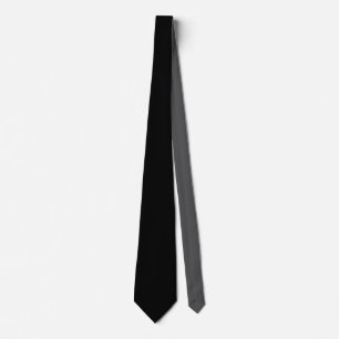 Solid Black med Grått Neck Tie Slips