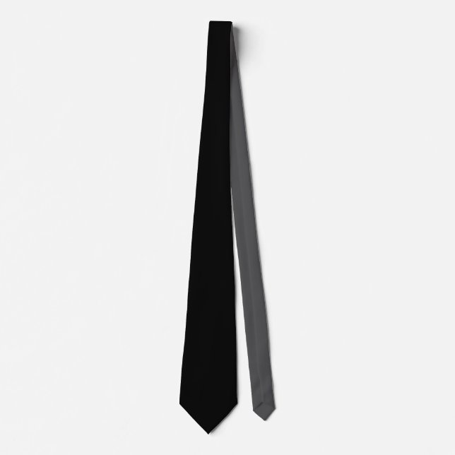 Solid Black med Grått Neck Tie Slips (Framsida)
