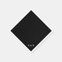 Solid Black med vit Bröllop-detalj