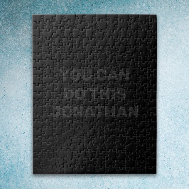 Solid Black Puzzle med dig kan göra det här (Namn) Pussel (Skapare uppladdad)