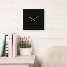 Solid Black Sqr-klocka Designat för Fet Brand Impa Fyrkantig Klocka