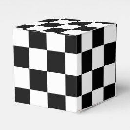 Solid Black with White Square Pattern Classic Presentaskar