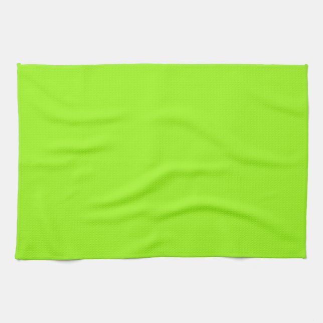Solid Bright Chartreuse Grönt Kitchen Towel Kökshandduk (Horisontell)